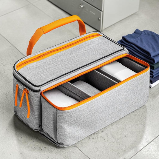 Kfxdg Wet and Dry Travel Organizer Bag - Multi-Functional Toiletry Pouch for Gym, Travel & Toiletries - Leak-Proof & Expandable - Grey