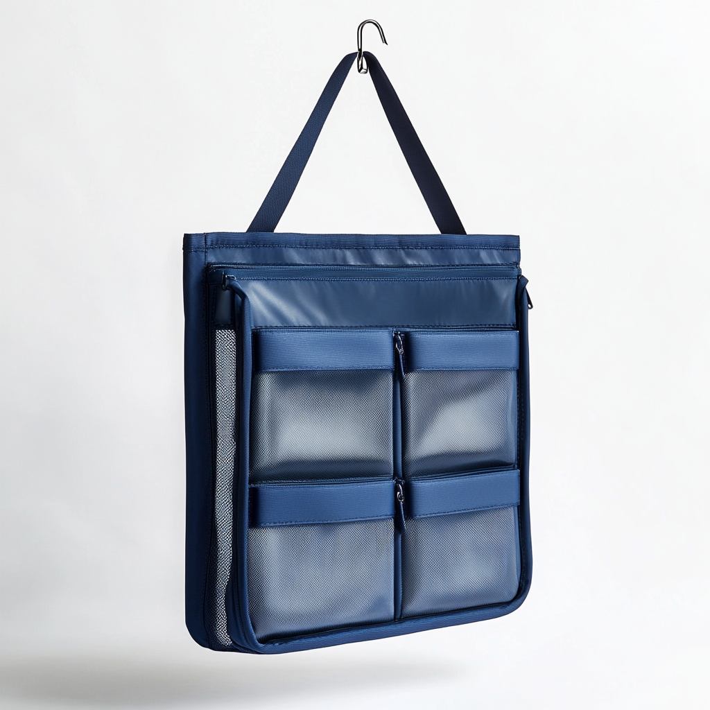 Kfxdg Hanging Toiletry Bag for Travel - Waterproof Travel Organizer with Hook - Large Capacity Cosmetic Bag for Men & Women - Navy Blue