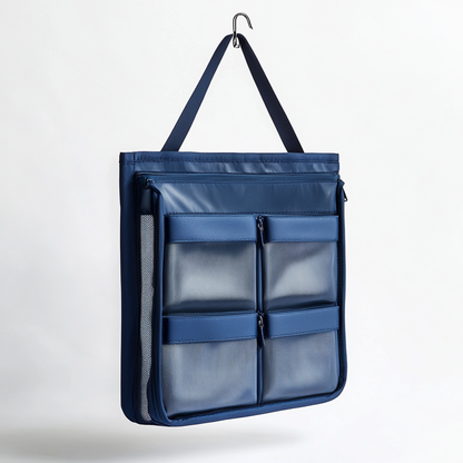 Kfxdg Hanging Toiletry Bag for Travel - Waterproof Travel Organizer with Hook - Large Capacity Cosmetic Bag for Men & Women - Navy Blue