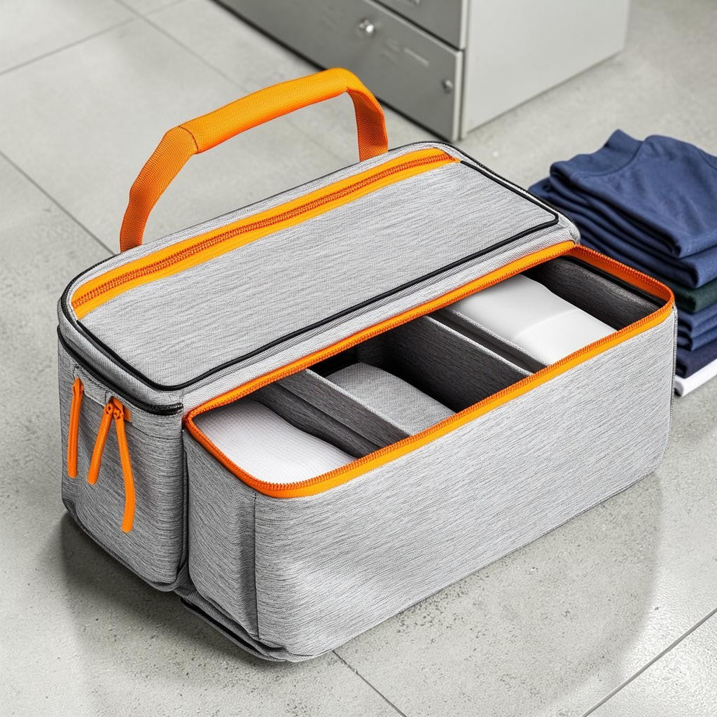 Kfxdg Wet and Dry Travel Organizer Bag - Multi-Functional Toiletry Pouch for Gym, Travel & Toiletries - Leak-Proof & Expandable - Grey