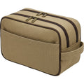 Kfxdg Canvas Toiletry Bag Two Compartments Khaki - Product view