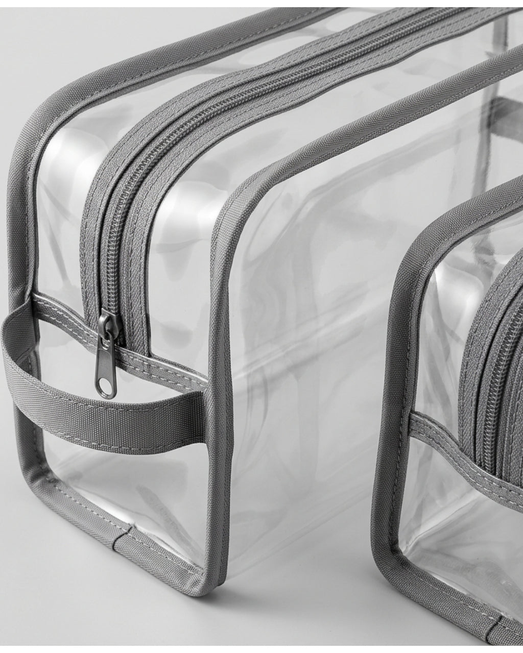 Kfxdg Clear Travel Toiletry Bags Two Piece Gray - Detail view