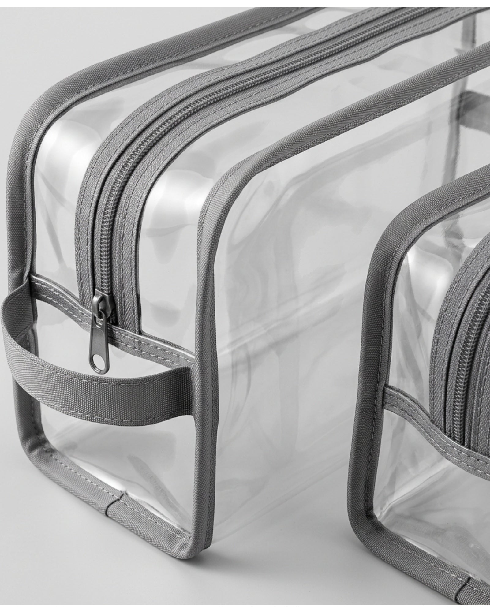 Kfxdg Clear Travel Toiletry Bags Two Piece Gray - Detail view