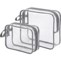 Kfxdg Clear Travel Toiletry Bags Two Piece Gray - Product view